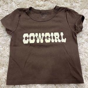 Brandy Melville Cowgirl Brown Tee 🤎- SOLD